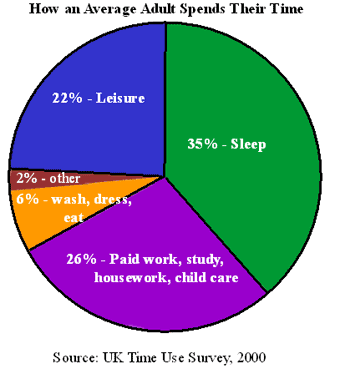 How the Average Adults Spends Their Time.