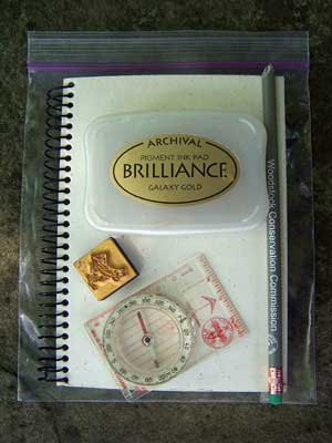Letterboxing supplies