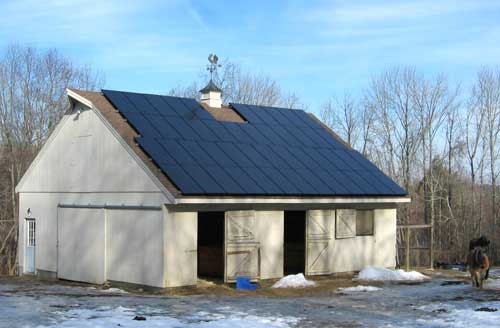 Solar barn. Photo by Lee Wesler.